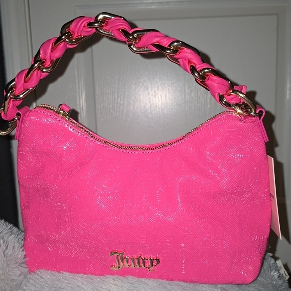 Juicy Couture Enchanted Hobo Hand Bag- Pink Flash - Picture 2 of 6